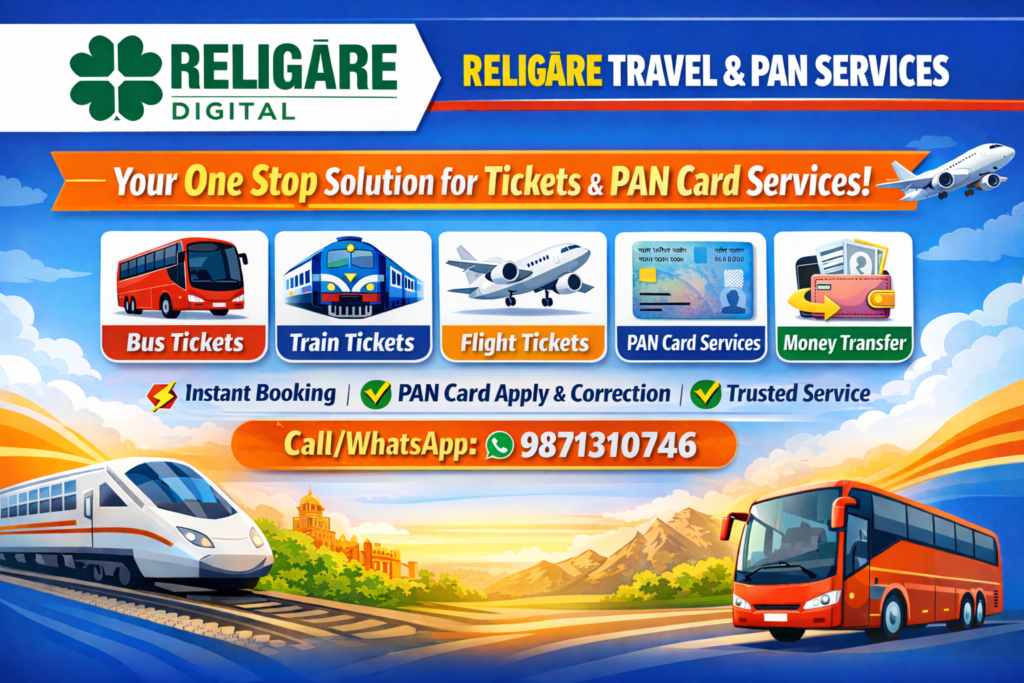 Ticket Booking and PAN Services